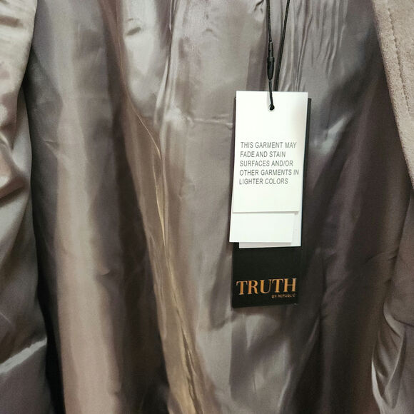 TRUTH BY REPUBLIC  NWT faux leather womans jacket size large - Picture 4 of 6